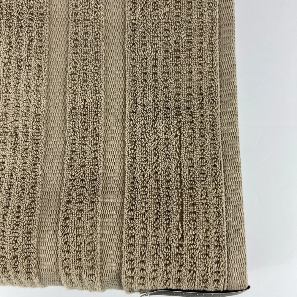Hotel Balfour Turkish Cotton Bath Towels Brown Textured Plush Set of 2 NEW